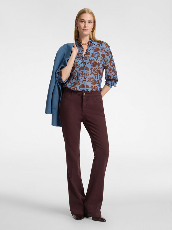 Elena Mirò Elena Mirò Koszula 5033P000350N001 Turkusowy Regular Fit