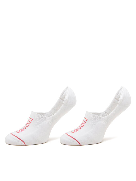 Női 2 pár női bokazokni Emporio Armani, Fehér, 292315 4R227 00010