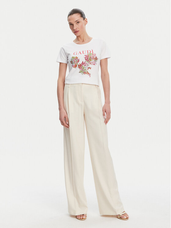 Gaudi Gaudi T-shirt 511BD64036 Bianco Regular Fit