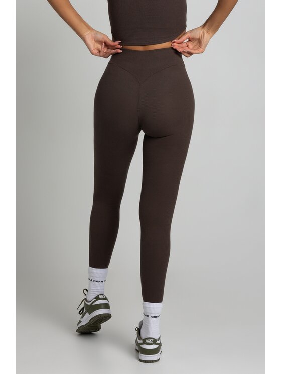Chiara Wear Chiara Wear Legginsy PUSH-UP Brązowy Extra Slim Fit
