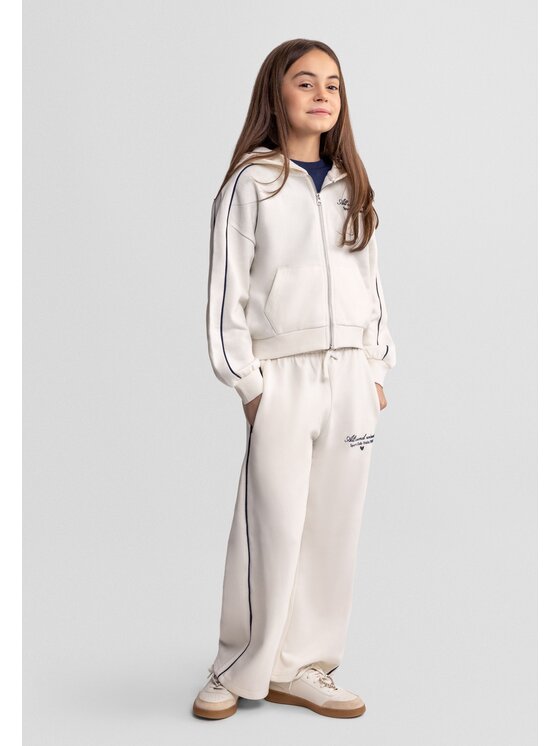 minoti minoti Komplet 2 par spodni dresowych i bluza 30FLEECE166 Biały Regular Fit