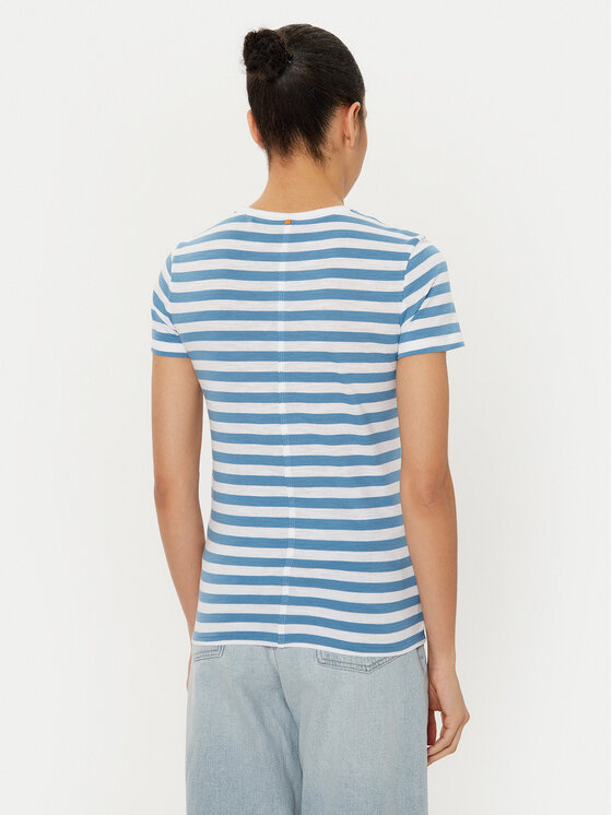 BOSS BOSS T-Shirt C_Esla_Striped 50504192 Niebieski Regular Fit