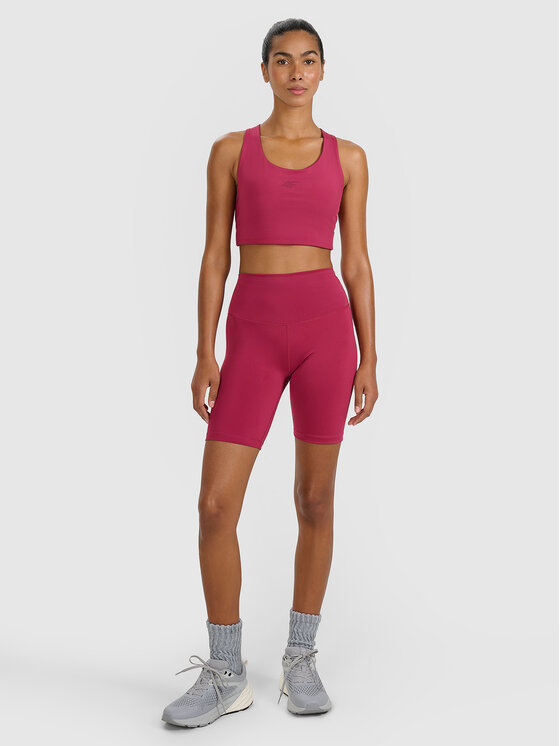4F 4F Legginsy MULTI ACTIVE Bordowy Slim Fit