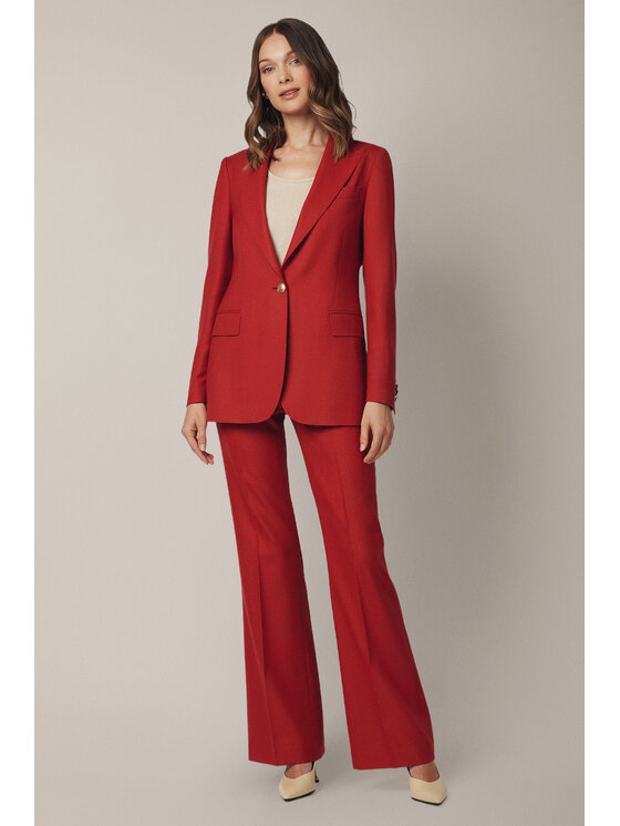 Lancerto Lancerto Marynarka Alviano MA073225000007 Czerwony Slim Fit