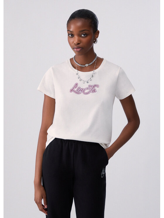 Liu Jo Liu Jo T-Shirt TF6283JS923Q9808 Biały Regular Fit