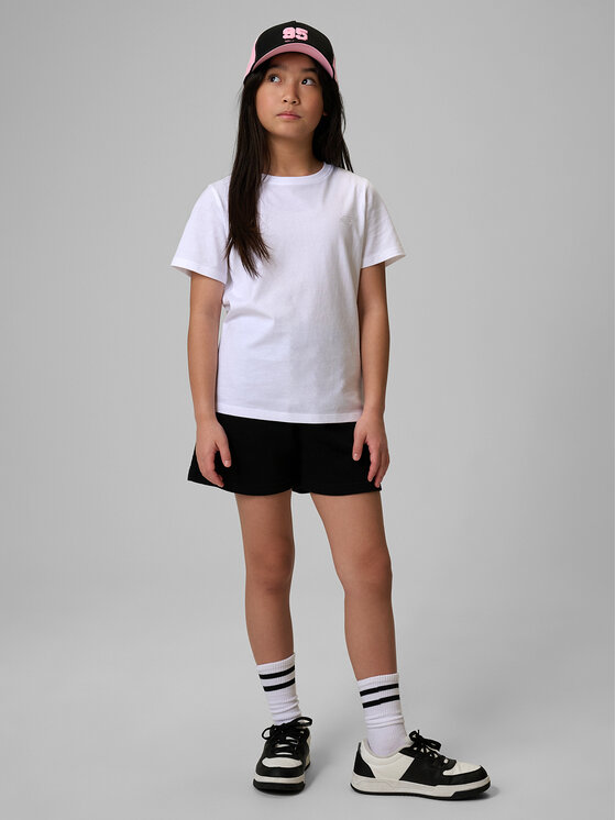 4F 4F T-Shirt BASIC+ Biały Regular Fit