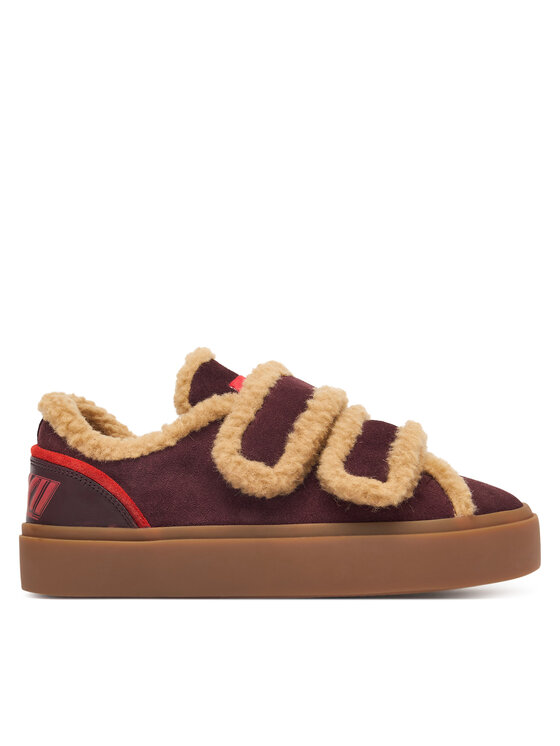 Inuikii Inuikii Sneakers Lila Shearling Low Velcro 1001.001.0561 Vișiniu