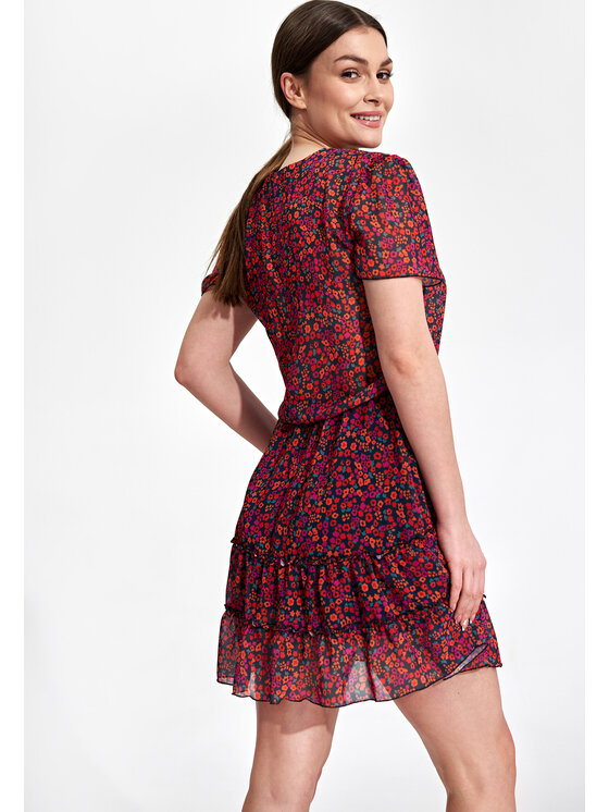 FIGL FIGL Šaty M862 Bordová Regular Fit