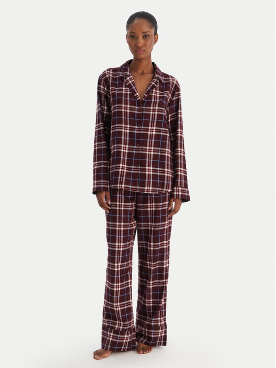 Tommy Hilfiger Tommy Hilfiger Піжама UW0UW06158 Бордовий Regular Fit
