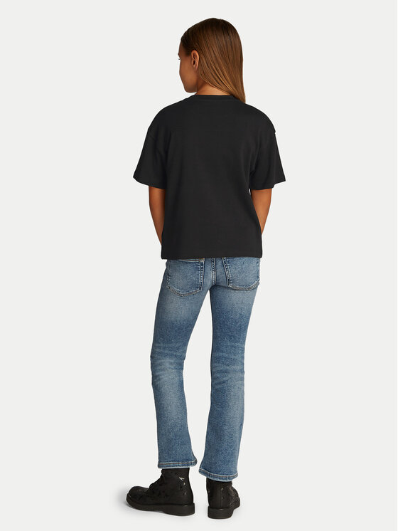 Calvin Klein Jeans Calvin Klein Jeans Tričko Script Logo IG0IG02864 Čierna Boxy Fit
