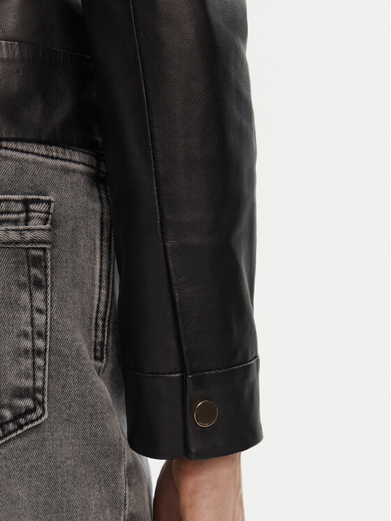 Serge Pariente Serge Pariente Lederjacke Marion Schwarz Slim Fit