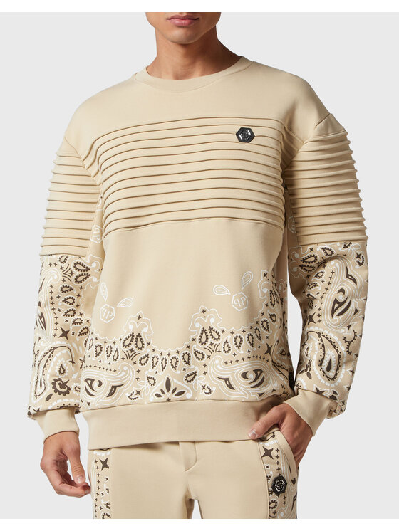 PHILIPP PLEIN PHILIPP PLEIN Bluza 2573 Beżowy Regular Fit