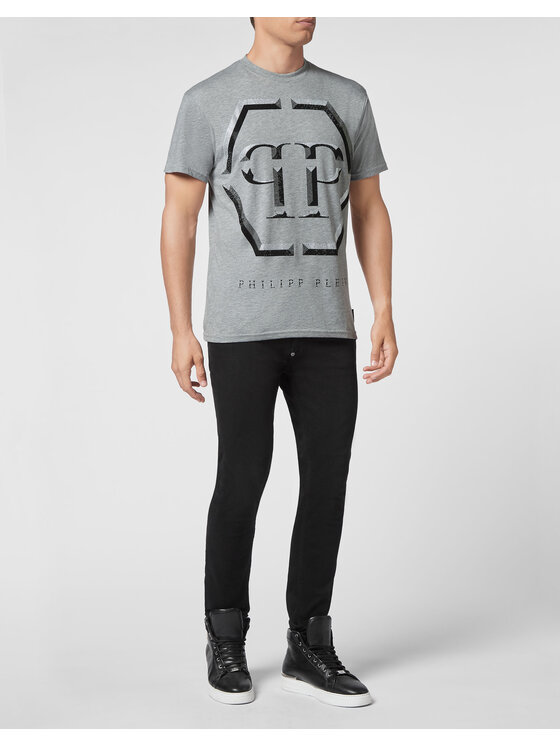 PHILIPP PLEIN PHILIPP PLEIN T-Shirt 439 Šedá Regular Fit