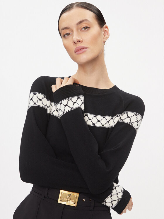 Elisabetta Franchi Elisabetta Franchi Džemper MK-39Q-31E2-V280 Crna Regular Fit