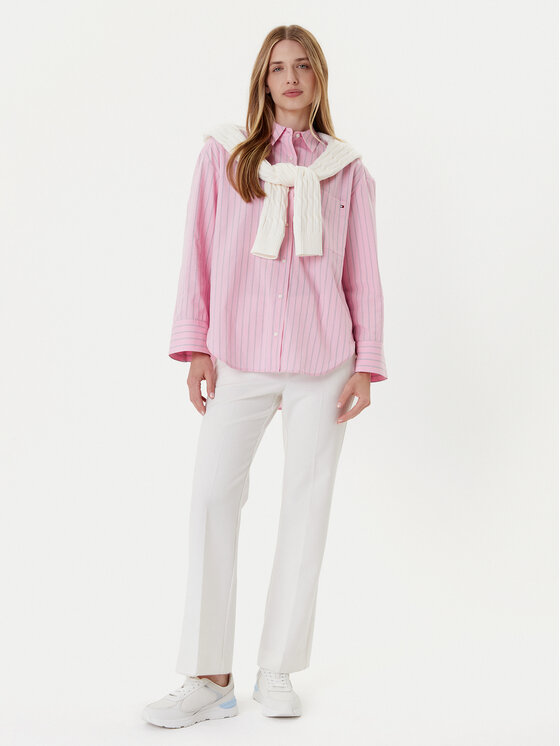 Tommy Hilfiger Tommy Hilfiger Hemd New Easy WW0WW45892 Rosa Relaxed Fit