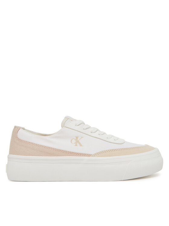 Calvin Klein Jeans Calvin Klein Jeans Sportcipők Vulc Flatform Low Cv Mix Mg YW0YW01770 Fehér
