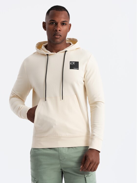 Ombre Ombre Mikina OM-SSNZ-0162 Bílá Regular Fit