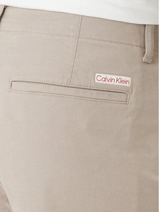 Calvin Klein Jeans Calvin Klein Jeans Bavlnené nohavice LV04RF618G Béžová Slim Fit