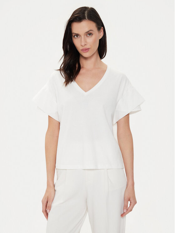 Sisley Sisley Tričko 3AIRL400M Biela Regular Fit