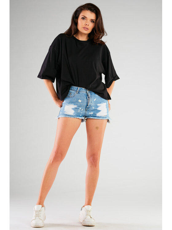 Infinite You Infinite You Bluzka M265 Czarny Basic Fit