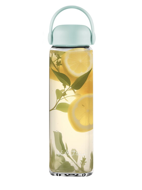 Vialli Design Vialli Design Butelka na wodę SZKLANA BUTELKA NA WODĘ 540ML FUORI MIĘT.30251 Zielony