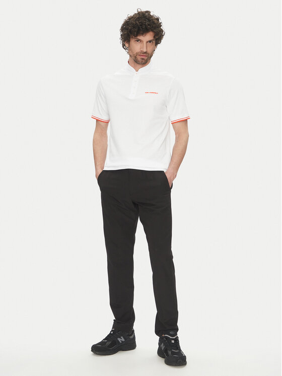 KARL LAGERFELD KARL LAGERFELD Polo marškinėliai 745022 552232 Balta Regular Fit