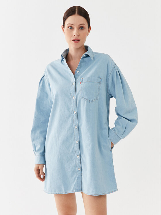 Levi's® Rochie de blugi Rhea A6743-0002 Albastru celest Relaxed Fit