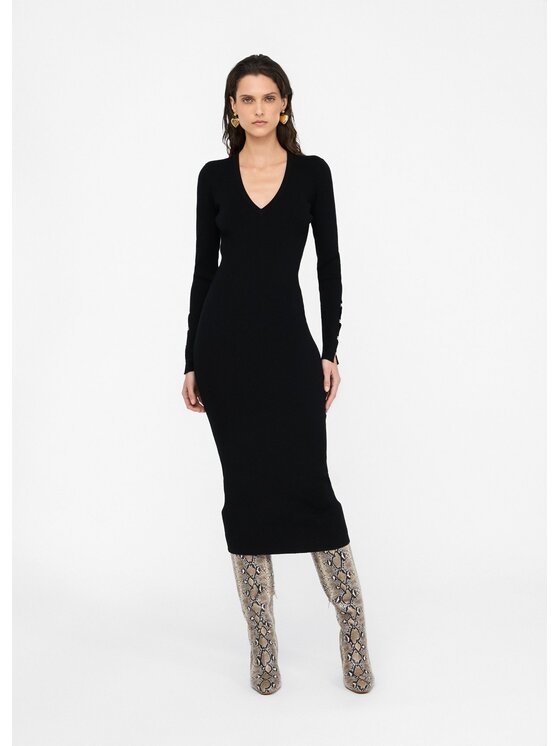 Liu Jo Liu Jo Sukienka wieczorowa MF5036MS99E22222 Czarny Slim Fit
