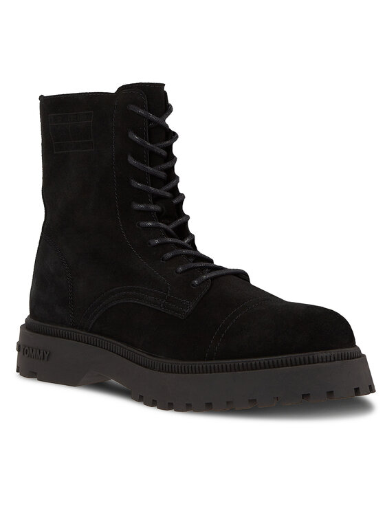 Tommy Jeans Tommy Jeans Planinarske cipele Tjm Casual Boot Suede EM0EM01336 Crna