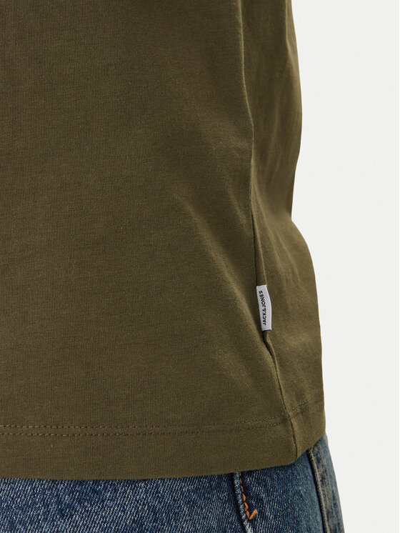 Jack & Jones Jack & Jones T-Shirt Orrganic Basic 12156101 Zielony Slim Fit