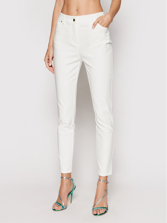 Marciano Guess Marciano Guess Medžiaginės kelnės 1GG113 9544Z Balta Slim Fit