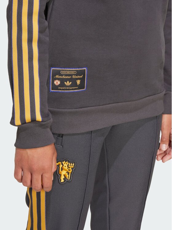 adidas adidas Bluza Manchester United Terrace Icons Czarny Regular Fit