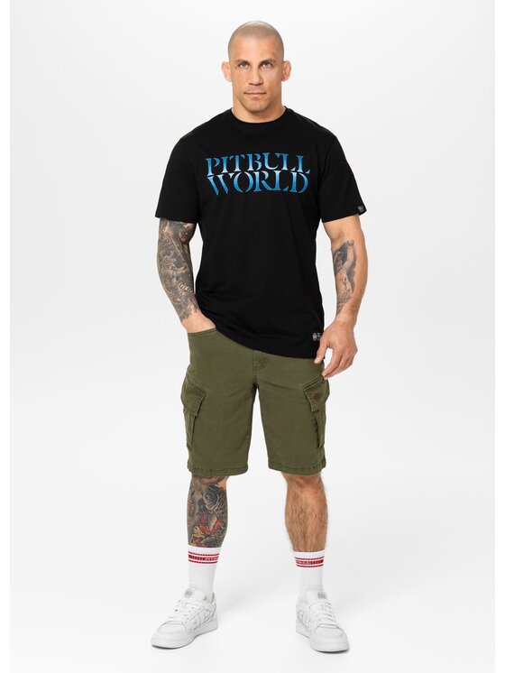 PITBULL PITBULL T-Shirt Koszulka męska PITBULL WORLD 3XL Czarny Regular Fit