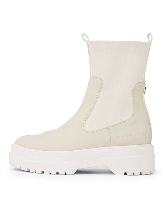 Tommy Hilfiger Tommy Hilfiger Боти тип челси Feminine Seasonal FW0FW07226 Бежов