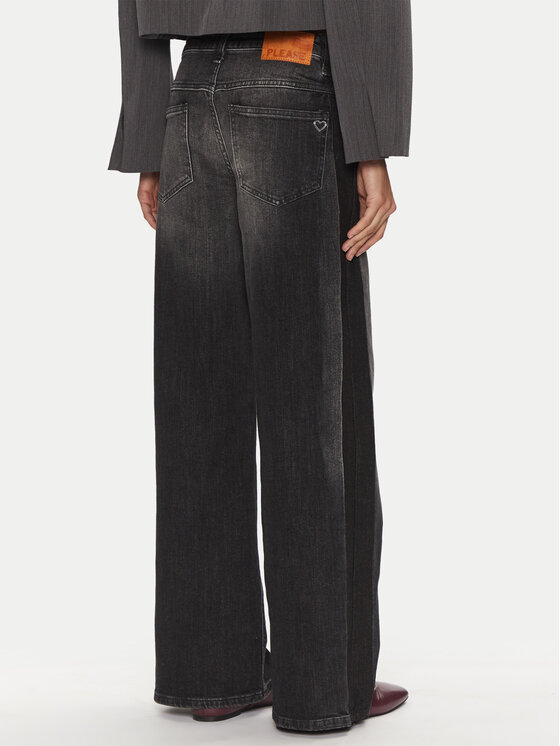 Please Please Jeans hlače P2Y1CPOPEE Siva Loose Fit