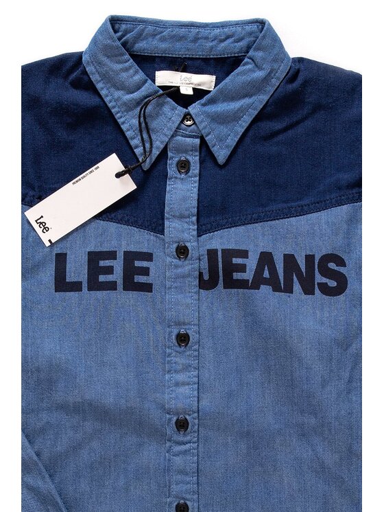 Lee Lee Camicia TOP BLOCKING SHIRT Blu Regular Fit