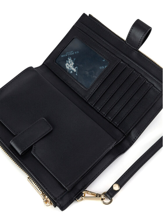 U.S. Polo Assn. U.S. Polo Assn. Голям дамски портфейл BIUXT6224WVP Черен