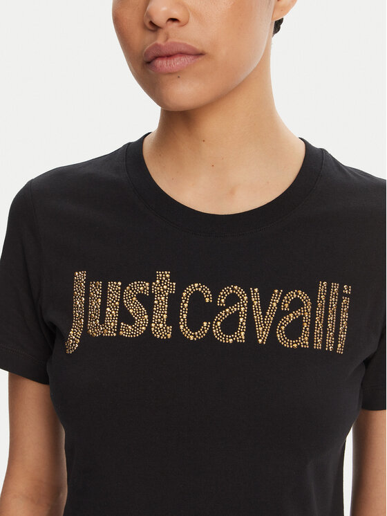 Just Cavalli Just Cavalli Sukienka codzienna 78PAOE15 Czarny Regular Fit