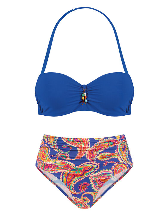 Miss Lou Miss Lou Bikini ML040 Niebieski