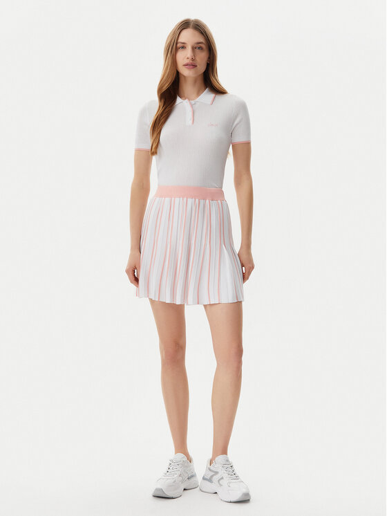 Guess Guess Тениска с яка и копчета V5GP00Z3D60 Бял Slim Fit