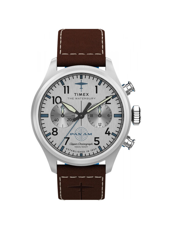 Timex Timex Zegarek TW2Y38700 Brązowy