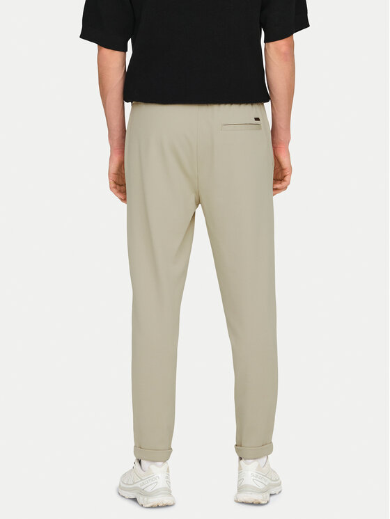 Only & Sons Only & Sons Hlače iz tkanine Linus 22029924 Bež Tapered Fit