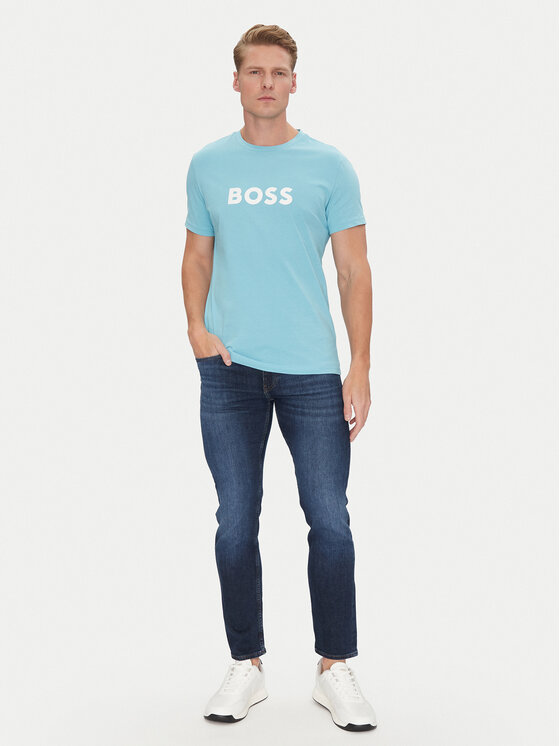 BOSS BOSS Marškinėliai 50491706 Mėlyna Regular Fit