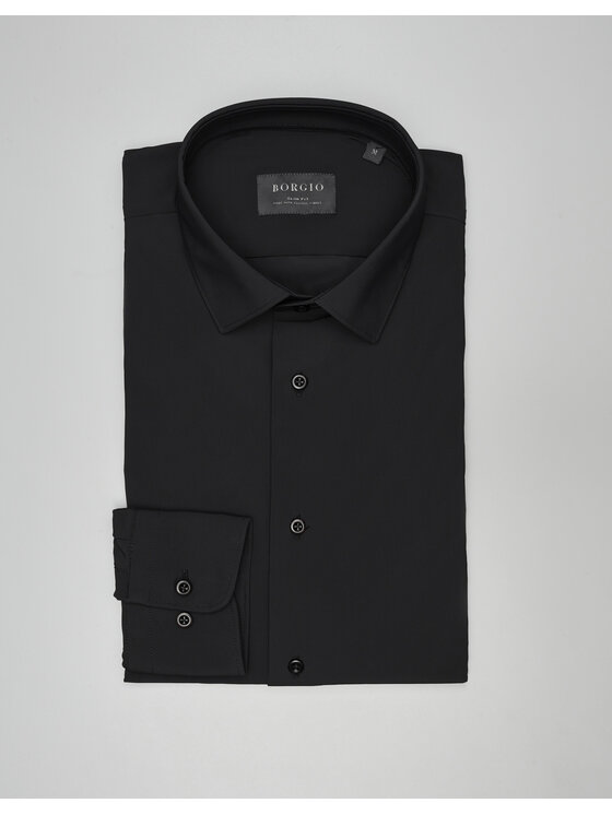 Borgio Borgio Koszula ateleta_00583 Czarny Slim Fit