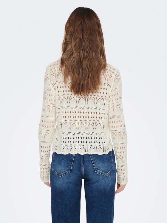 JDY JDY Pulover Sun Lay 15287384 Écru Regular Fit