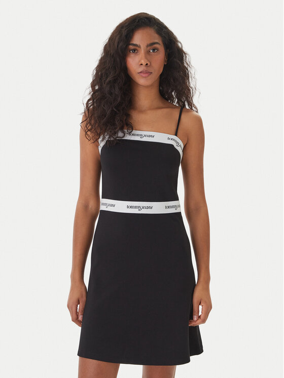 Tommy Jeans Tommy Jeans Haljina za svaki dan DW0DW22337 Crna Slim Fit
