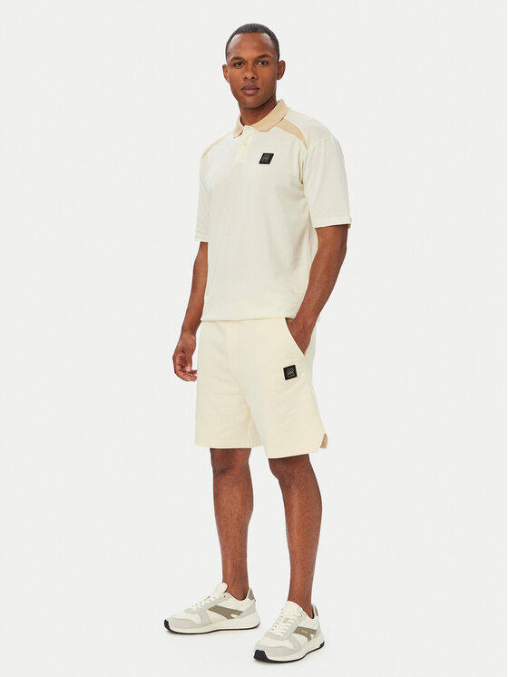 HUGO HUGO Шорти от плат Despen_RB 50559712 Екрю Relaxed Fit