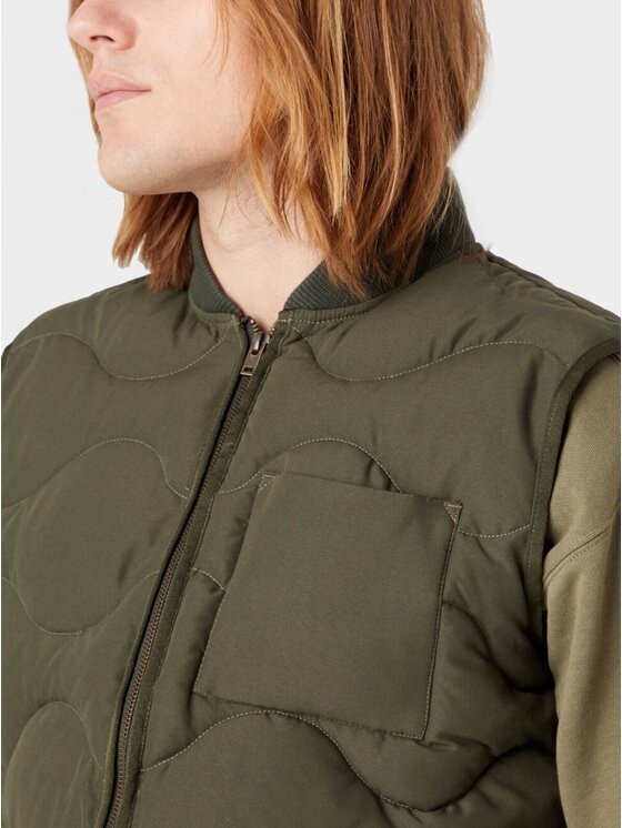 Wrangler Wrangler Kamizelka CASEY JONES QUILTED Zielony Regular Fit