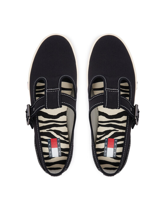 Tommy Hilfiger Tommy Hilfiger Tenis superge Archive Y2K Mary Jane EN0EN03048 Črna
