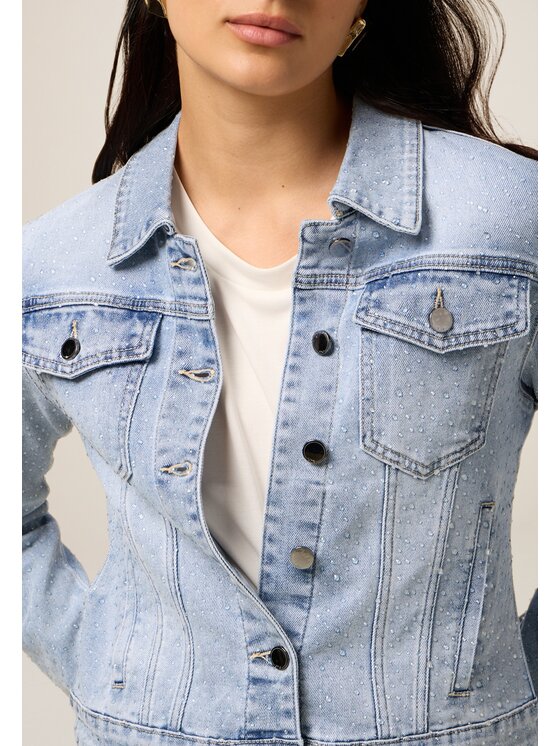 Oltre Oltre Giacca di transizione R598R002245N004 Turchese Boxy Fit